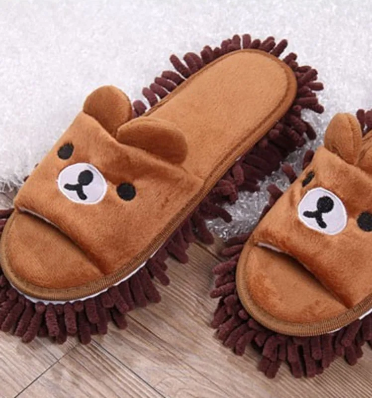 Cartoon Bear Scrub Removable Chenille Dust Mop Slippers Household Home Accessories Micro Fiber Sanitary Floor Cleaning Kichen Cartoon Bear Scrub Removable Chenille Dust Mop Slippers Household Home Accessories Micro Fiber Sanitary Floor Cleaning Kichen