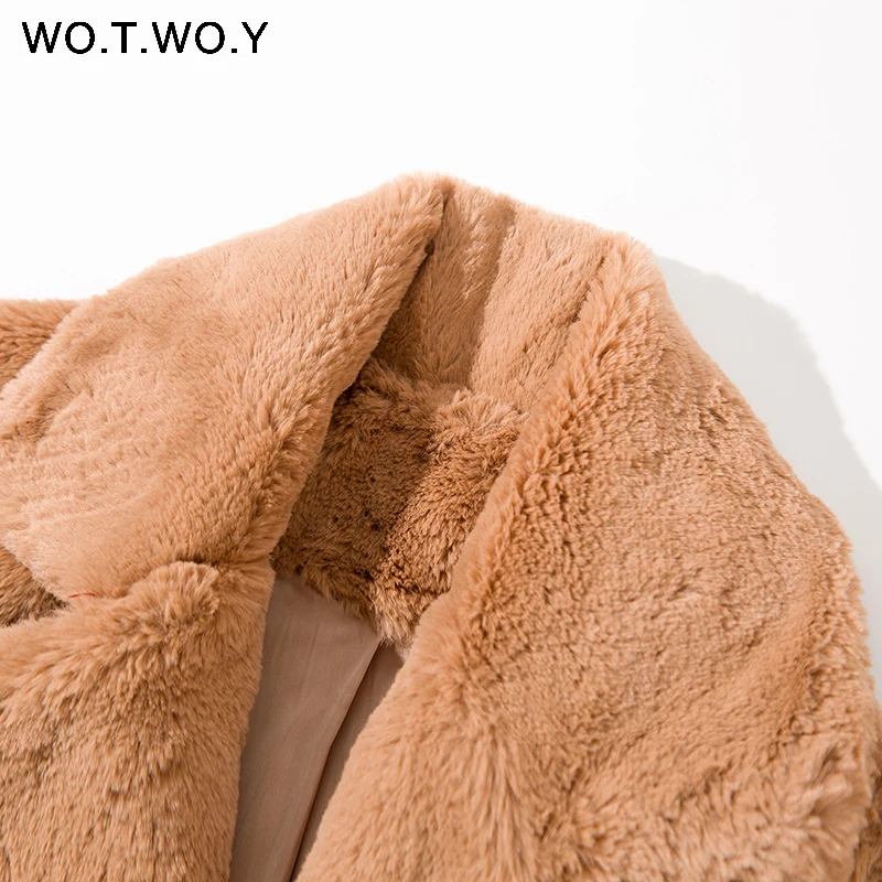 High Quality Faux Fur Coat Women Thicken Warm Autumn Winter Jackets Women Plush Teddy Coat Female Streetwear Outerwear