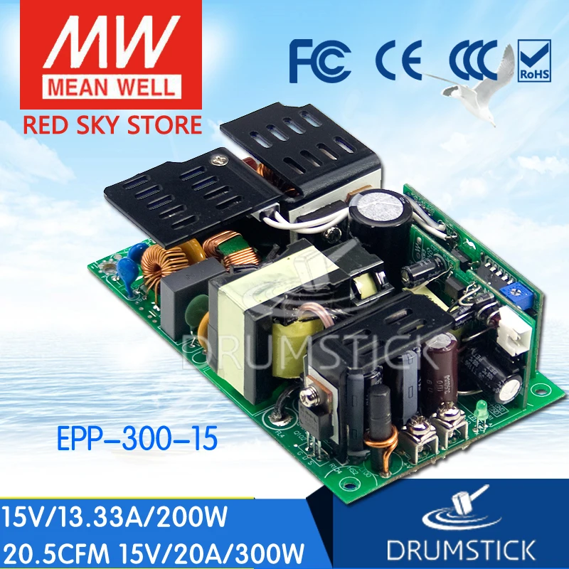 

MEAN WELL EPP-300-15 15V 20A meanwell EPP-300 15V 300W Single Output with PFC Function