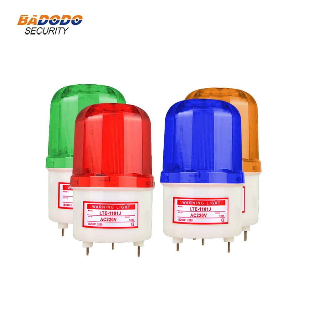

Rotating rotary LED strobe Alarm Lamp light siren yellow blue red green LED warning light lamp with 100dB voice