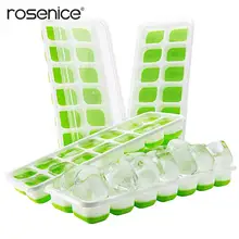 DIY 14 кубиков силиконовые решетки льда формы с крышкой замороженные кубики льда делая инструмент кубик льда лоток аксессуары для кухонного бара 4 шт