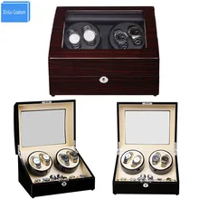 Luxury Wood/Leather Watch Winder with Lock/Plug Watch Rotary 4+6 Grid Watch Rotator Box Quality Accessories Japan Mabuchi Motor rotator page 6