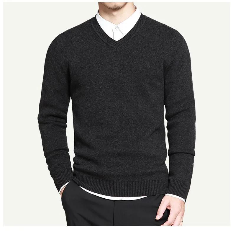 11 colors mens pullover sweaters Simple style cotton knitted V neck long sleeve sweater jumpers size M-4XL Muls brand MS16004