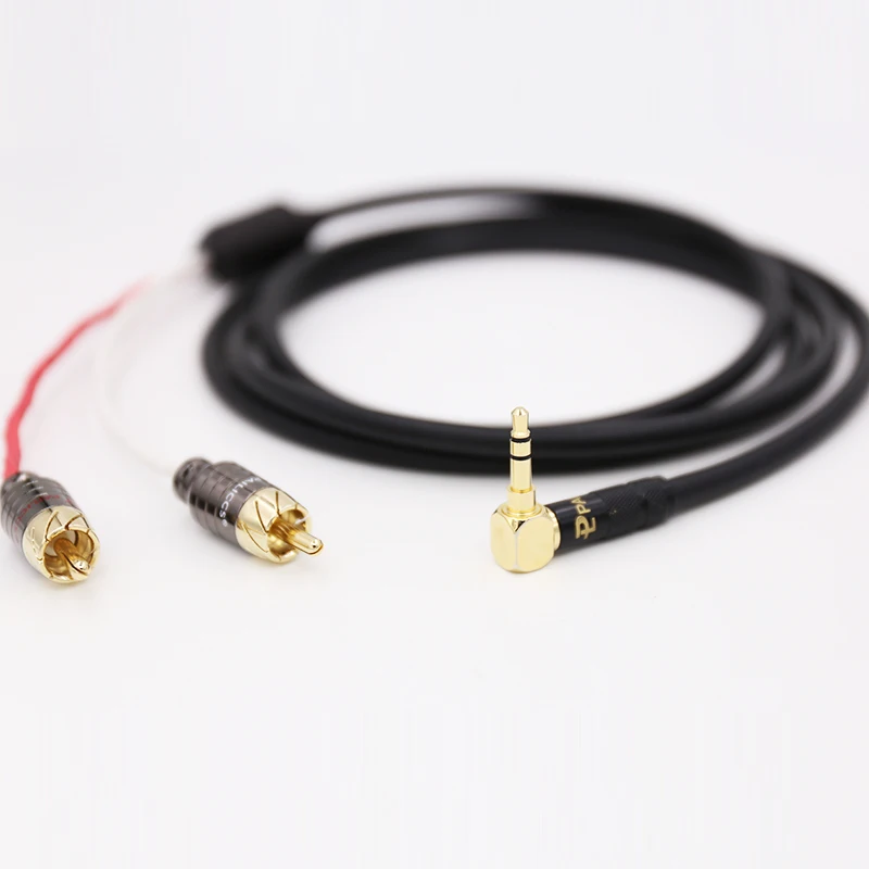 Аудиокабель Hi Fi 2 rca на 3 5 мм угловой разъем 1 аудио и видеокабеля|audio cable rca|rca to 3.5mm2