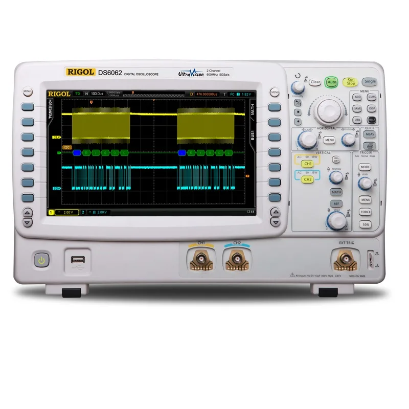 DS6062 полоса пропускания 600 м 5G выборка 1 ГГц цифровой осциллограф 2 канала 5GSa/s 140Mpts 180K wfms/s цифровой осциллограф