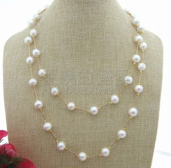 

N042904 44'' 11mm Keshi Pearl Necklace