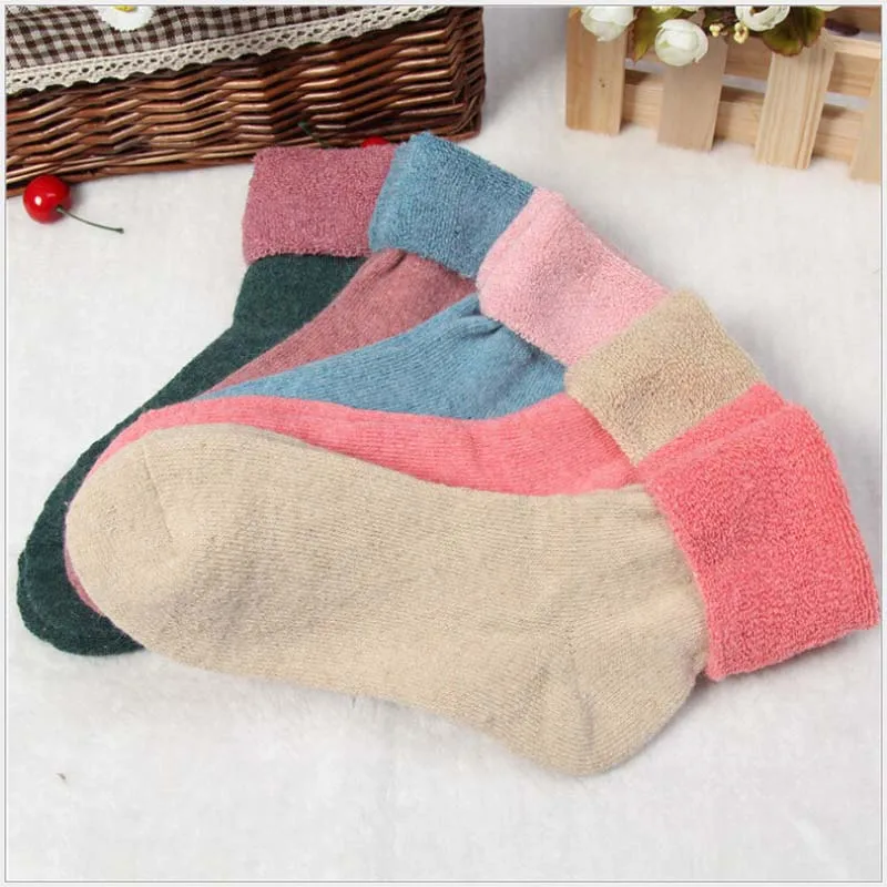 2017 Thicken Winter Warm fluffy Socks cashmere women's wool Sleep sock