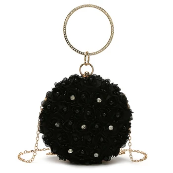 

Socialite Women Flower Evening Bags Wedding Party Purse Wristlets Clutch Handbag