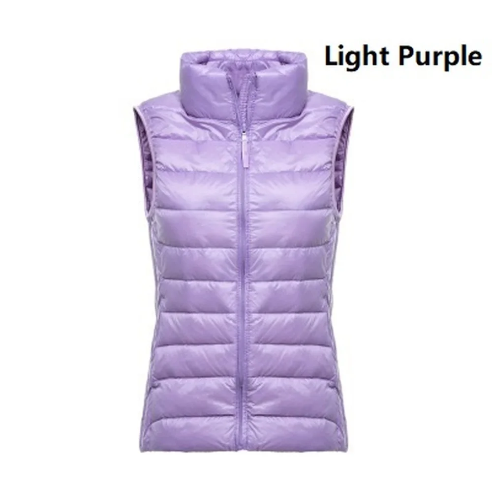 

ZOGGA Women 2019 Winter Coats Sleeveless Vest Slim Solid Lady Down Jacket Vest Tank Top Warm Casual Women Collar Parkas Vests