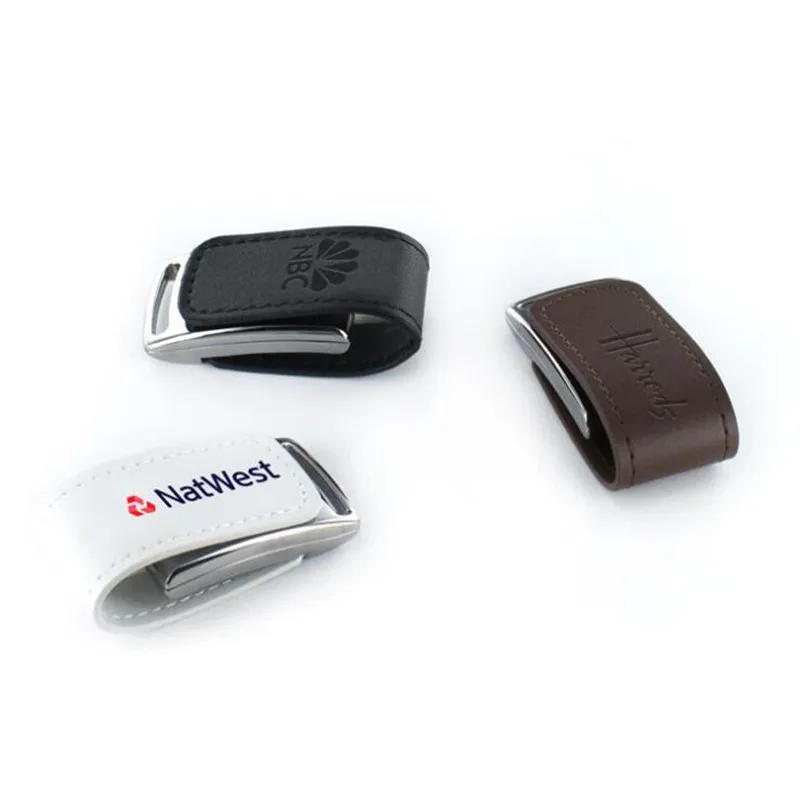 Высококачественная кожаная Флешка USB 2 0 в форме ракушки с логотипом компании Bank
