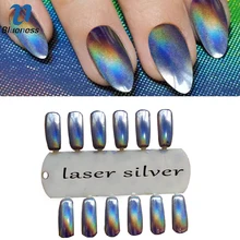 Дизайн ногтей зеркало Косметическая пудра лазерный Щепка Стиль Chrome под разными углами показать другие Цвета Красота Гвозди блеск пыли JH428