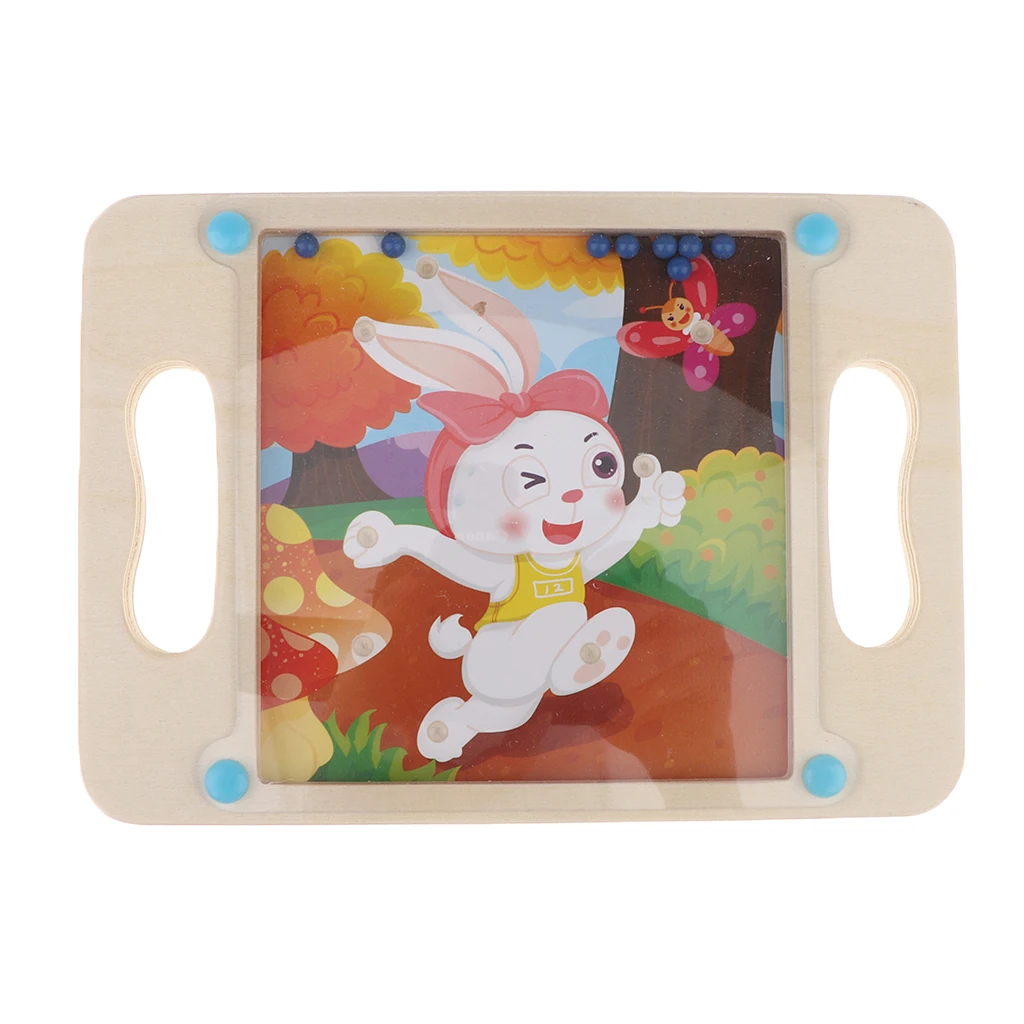 Funny Hand-held Ball Balance Maze Puzzle Labyrinth Wooden Handcraft Toys Kids Wooden Puzzle Toys Labyrinth Board Toy