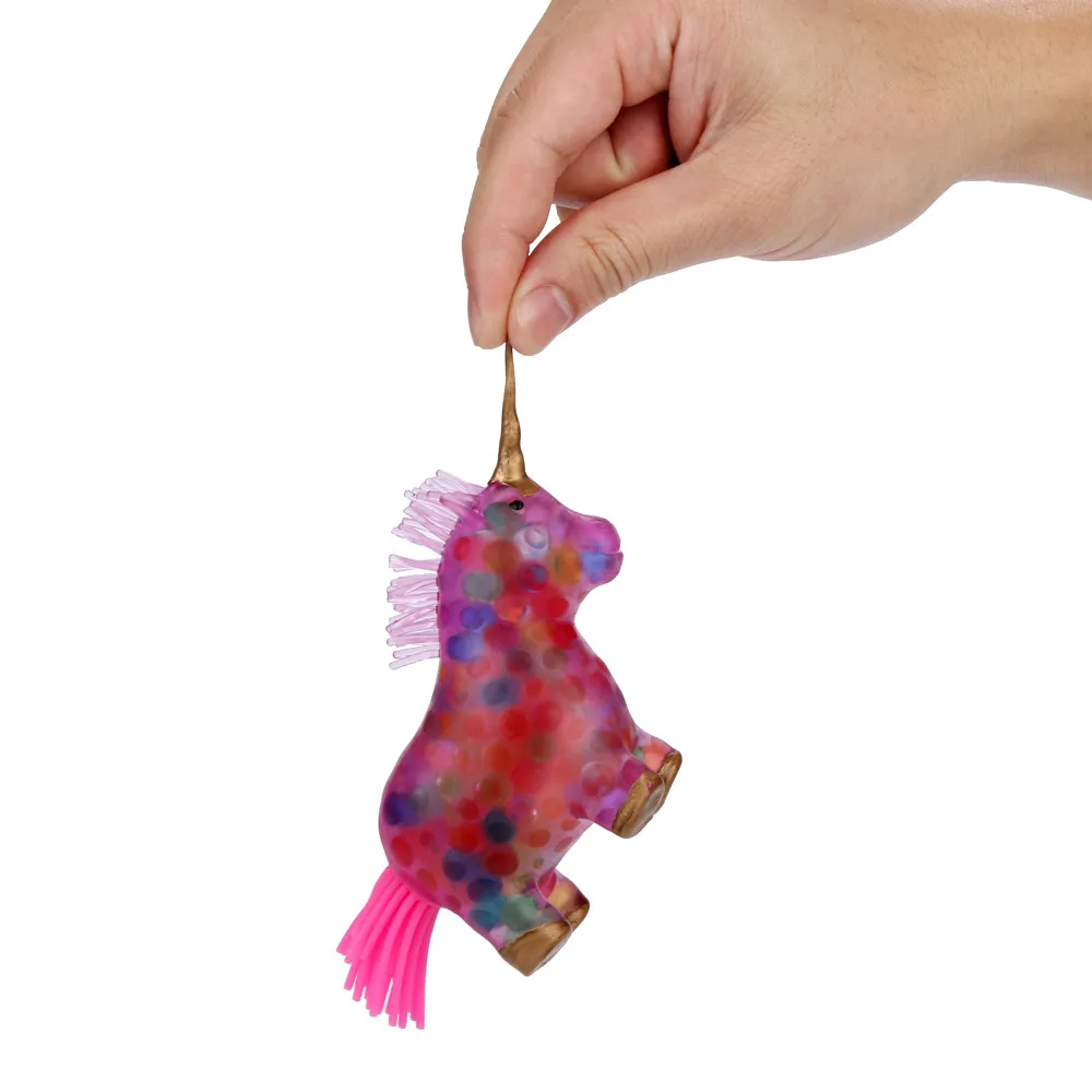 Новое поступление, игрушка из губчатого бисера с изображением единорога ранибоу, сжимаемая игрушка, игрушка для снятия стресса, веселые подарочные игры для детей