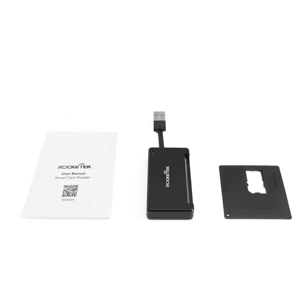 Rocketek USB 2.0 Smart Card Reader CAC ID,Bank card,sim card cloner connector cardreader adapter computer pc laptop accessories