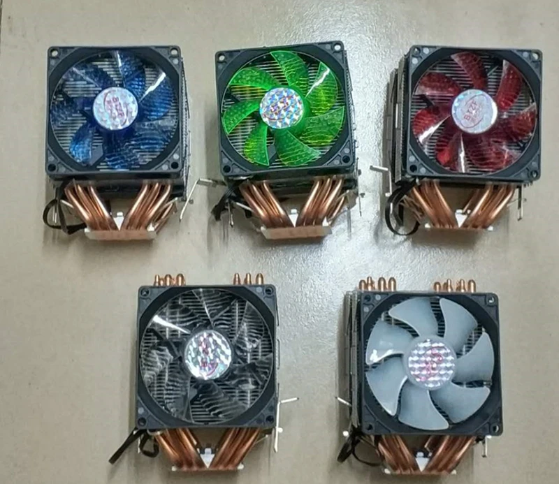 Для Intel LAG 1366 1155 1156 1151 1150 775 для AMD Socket AM3/AM2 3pin LED light Cooler Fan 6 Heatpipe Twin Tower 12 V