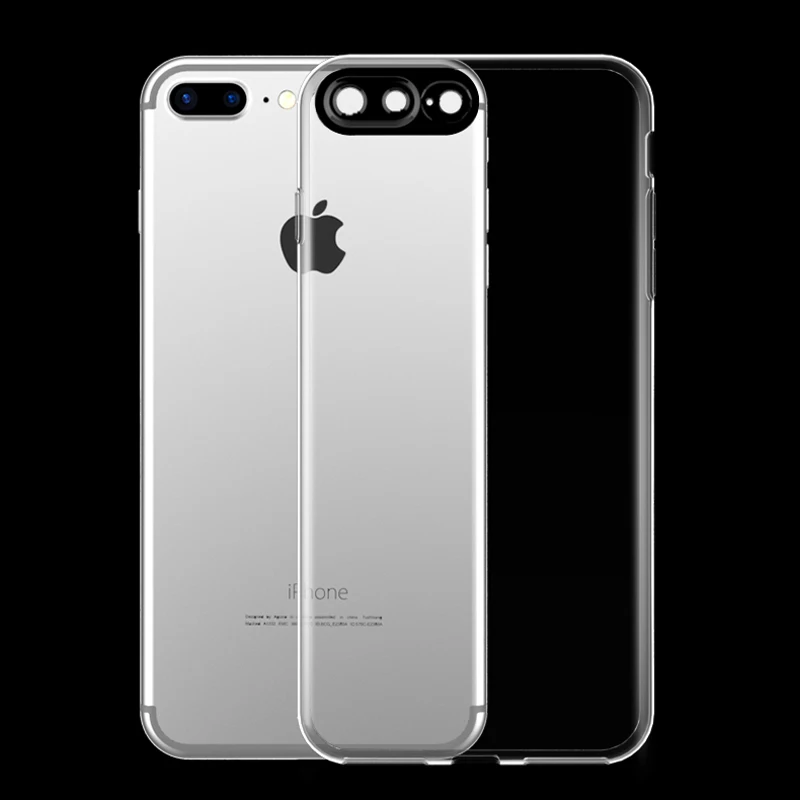 

Ultra-thin Transparent Gel Rubber Phone Case for iPhone 7 8 Plus Silicone Soft Clear Phone Cover for iPhone 8 7 Plus Cases Shell