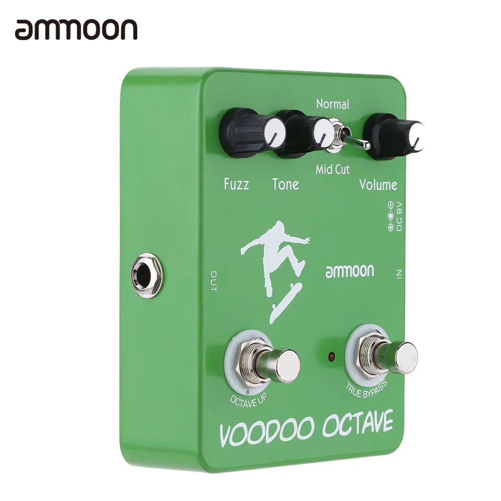 Ammoon AP 12 Voodoo Octave Фуз эффект гитарная педаль с эффектами True Bypass|Детали и аксессуары