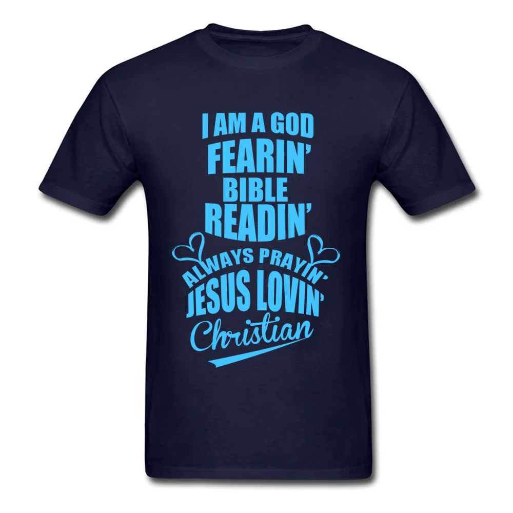 Brand Mens Tops & Tees JESUS LOVING comfortable T-shirts 100% Cotton Fabric Short Sleeve Normal T Shirt O-Neck JESUS LOVING navy