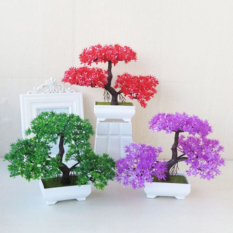 

1PCS Simulation The Pine Greeting Guests Potted Plant Green Plant Simulation Plants Home Decor