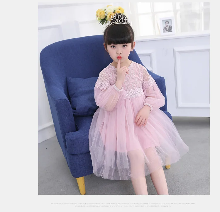 Новое поступление года; платья для девочек-подростков; вечернее платье для маленьких девочек; Детская летняя кружевная одежда принцессы с длинными рукавами