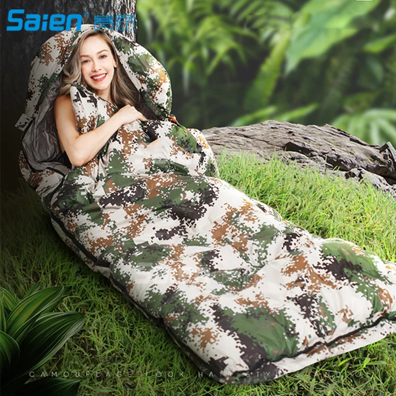 

Camouflage Sleeping Bag - Lightweight and Compact for Camping, Hiking, Backpacking for Adults & Kids- 3 Season Warm Military