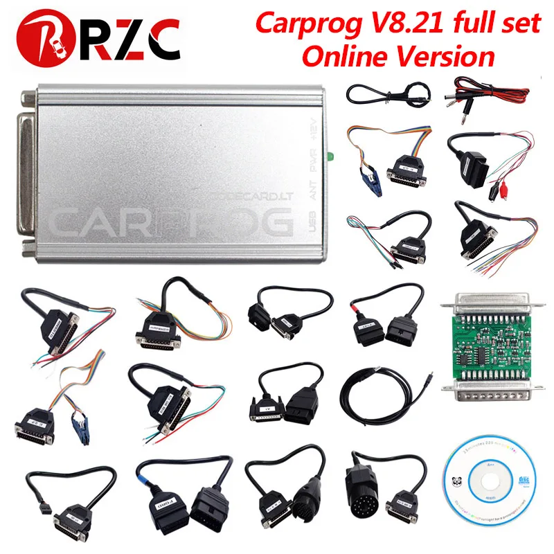 Программатор ECU Carprog V8.21 онлайн Версия прошивки со всеми 21 адаптерами программное