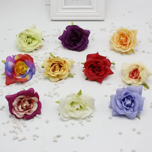 2pcs Lot Silk Rose Diy Flower Family Wedding Party Holiday Gift 2pcs Lot Silk Rose Diy Flower Family Wedding Party Holiday Gift Decorative Bouquet Accessories
