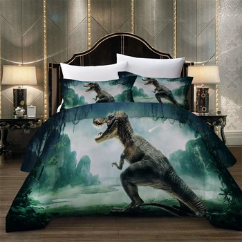 

prehistoric dinosaur 3D printing bedding set Duvet Covers Pillowcases comforter bedding sets dinosaur bedclothes bed linen