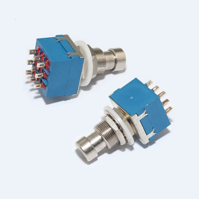 9 pin 3PDT Guitar Effects Pedal Box Stomp Foot Metal Switch True Bypass