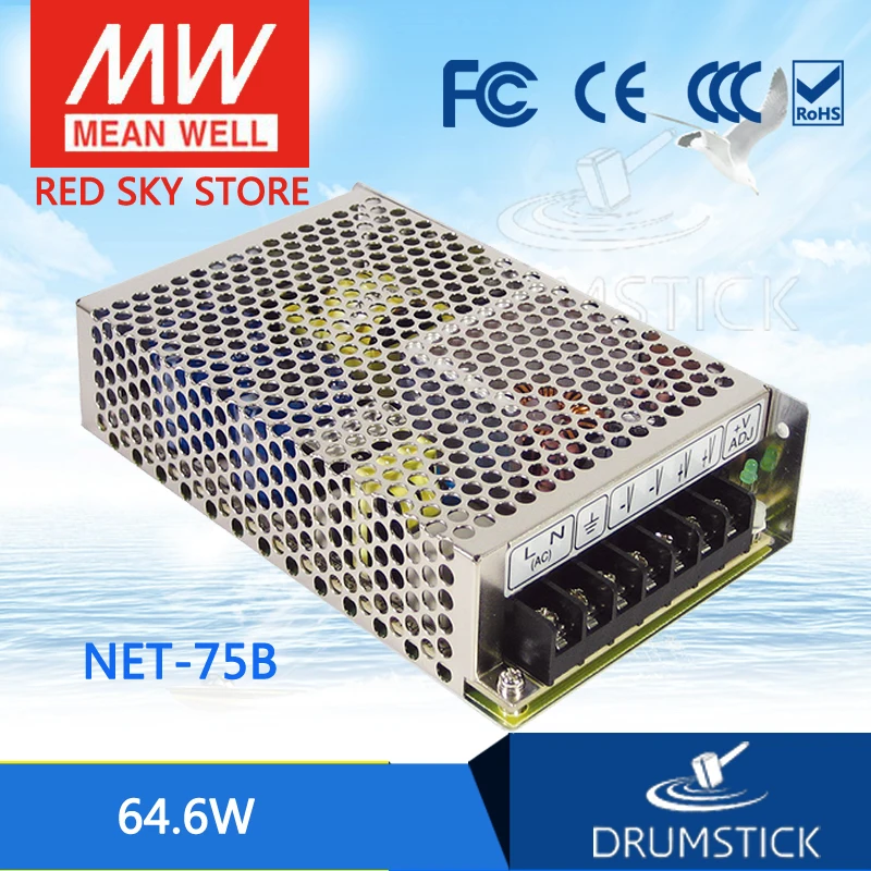 

Hot! MEAN WELL original NET-75B meanwell NET-75 64.6W Triple Output Switching Power Supply