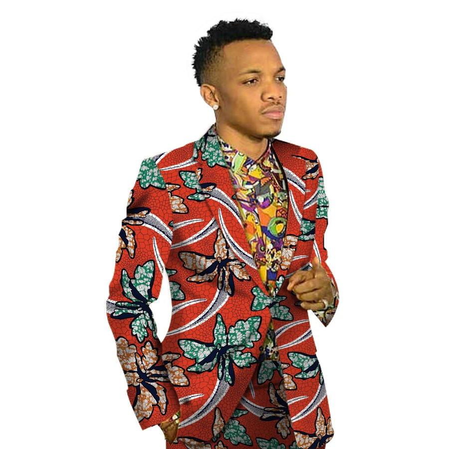 Africa Style Print Men Suit font b Jacket b font African Festive Blazers For Party Customize