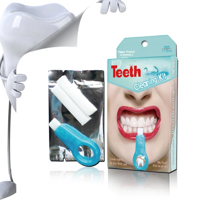 Teeth Whitening Whitener Brush Stain Remover Oral Fast Removes Cleaning Dental Kit ME88in