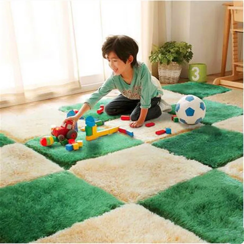 

1Pcs Fashion Thicken Plush Creative Splicing Puzzle Mat Super Soft Solid Color Carpet/Floor Rug/ Living room carpet/Area Rug