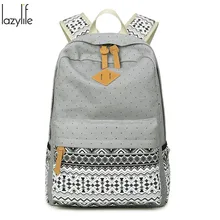 LAZYLIFE Barcos De RU Barato Lona de Las Mujeres Mochila Mochila Escolar Mujeres Mochila Escolar Mochila Portátil Mochilas Bolsas de Viaje