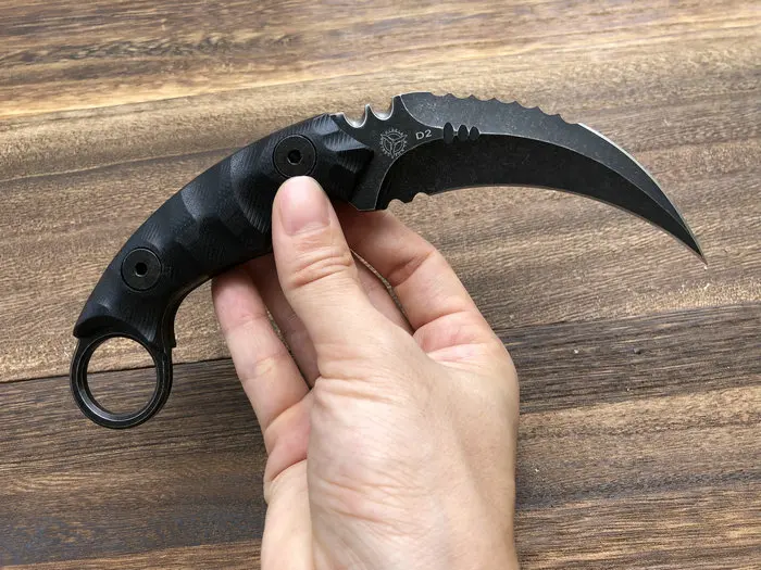 Fisharks сверхмощный тактический нож с фиксированным лезвием Karambit D2 лезвие G10 ручка охотничий Скинер Hawkbill выживания CSGO коготь ножи