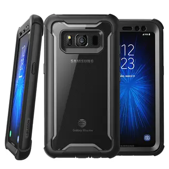 

For Samsung Galaxy S8Active Case i-Blason Ares Series Full-Body Rugged Clear Bumper Case with Built-in Screen Protector