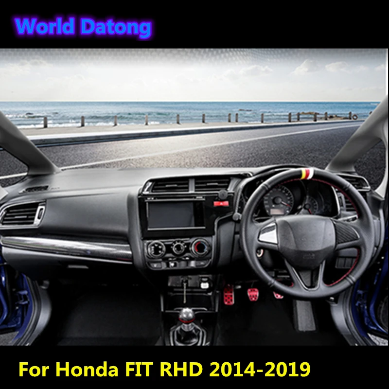 Углеродное волокно зерно аксессуары для интерьера ABS Материал Decroation Крышка Накладка для Honda JAZZ FIT RHD