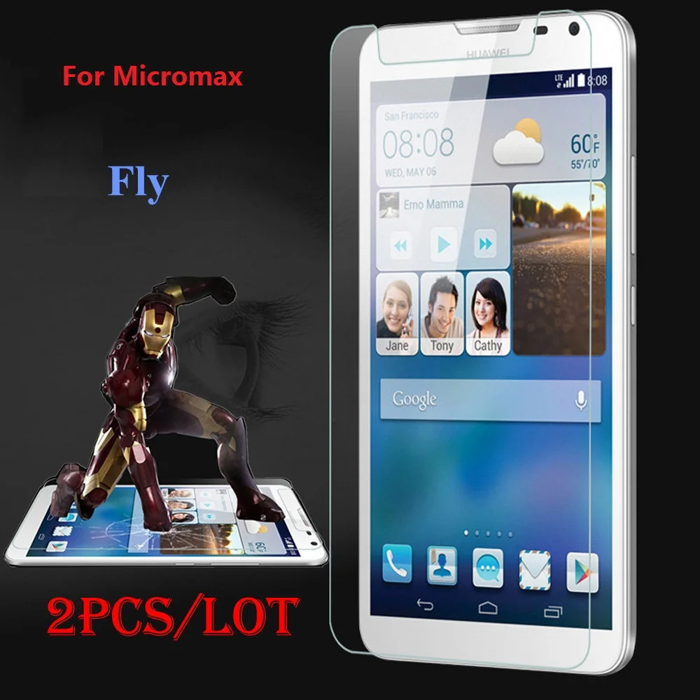 Ультратонкое закаленное стекло для телефона Micromax Q345 Q416 Q413 E313 Q340 Q338 Q383|Защитные