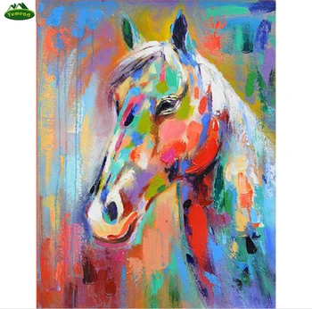 

3D Diy Diamond Painting Cross Stitch 3d horse images full 5d Diamond Embroidery Diamond Mosaic Pattern animal wall painting arts