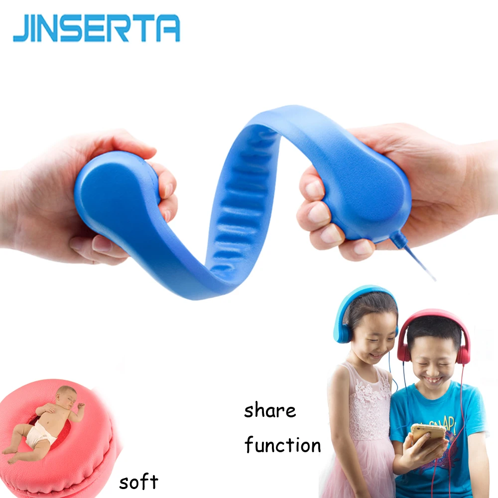 

JINSERTA Kids Headphone Cute Headphones with Mic Sharing Function Earphone for MP3 Player Smartphone Children Headsets