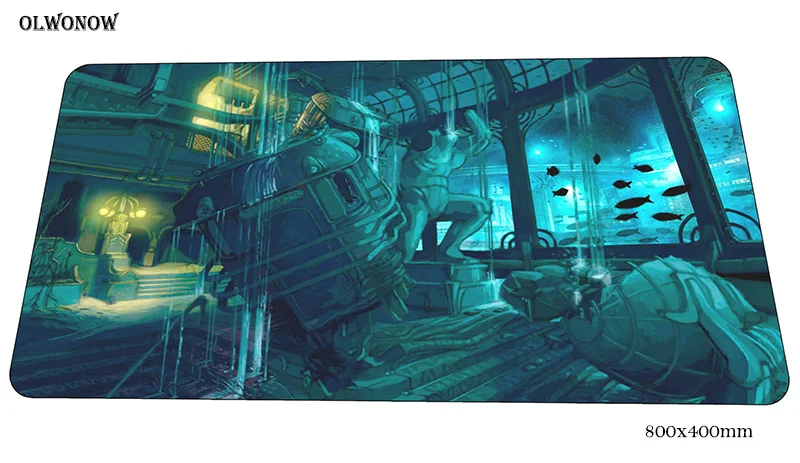 Bioshock геймерский коврик для мыши толстый 800x400x3 мм игровой коврик для мыши с обработанным краем аксессуары для ноутбуков и ПК ноутбук padmouse эргономичный коврик - Цвет: Size 800x400x3mm