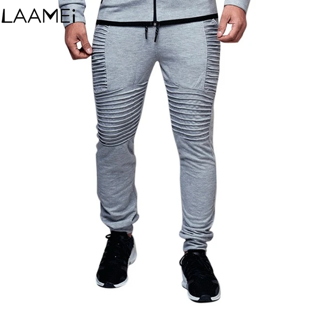 Laamei Hip Hop Men’s Trousers Male Striped Design Jogger Pants Casual Trousersmen Drawstring Pants Spring And Autumn