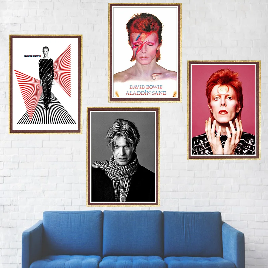 

Rock Singer David Bowie Poster clear Print Painting Picture Wall Art Bedroom Home Decor Modern