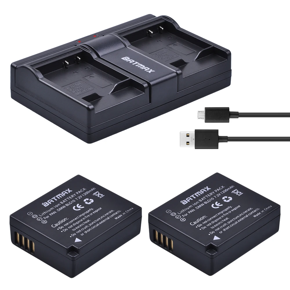 2pcs Dmwblg10 Battery Blg10e Blg10pp Ble9 Ble9e Ble9pp Batteries + Usb