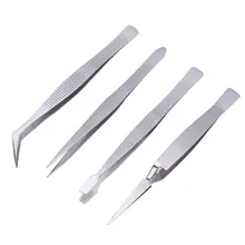4 шт./партия Пинцет из нержавеющей стали Pinzas промышленный Пинцет Инструменты для ремонта электроники