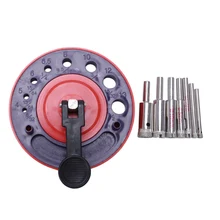 Porcelain 4-13Mm +7Pc Diamond Ceramic Tile Drill Bits Hole Saw Guide Jig Fixture Vacuum Suction Base With Water Coolant Hole Porcelain 4-13Mm +7Pc Diamond Ceramic Tile Drill Bits Hole Saw Guide Jig Fixture Vacuum Suction Base With Water Coolant Hole