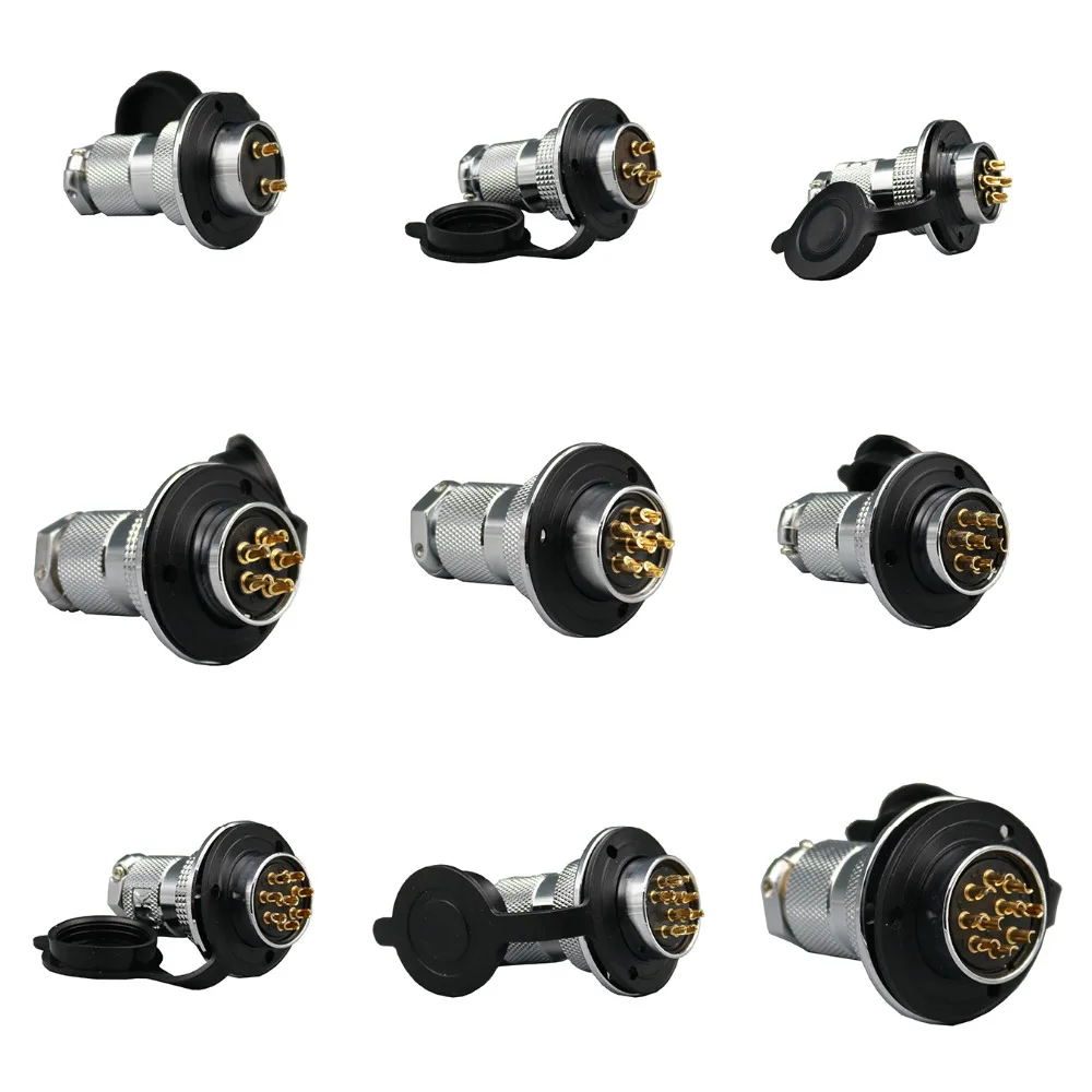 

1Pcs GX25 Metal 2/3/4/5/6/7/8/9/10Pin 25mm Panel Mounting Male and Female Aviation Connector