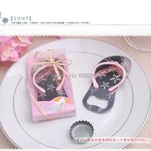 100 шт/партия оптовые продажи, шлепанцы металлическая Морская звезда дизайн пиво открытые слипперы с розовым пляжем Свадебная вечеринка Гостевая услуга