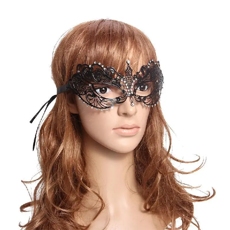 metal premium mask with rhinestone masquerade halloween birthday party black - Premium Halloween Masks metal premium mask with rhinestone masquerade halloween birthday party black - Premium Halloween Masks