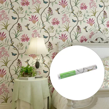 

53x1000cm Non Woven Fabric Wallpaper Sticker Vintage Spring Grove Wall Paper Covering Stickers For TV Background Wall Decoration